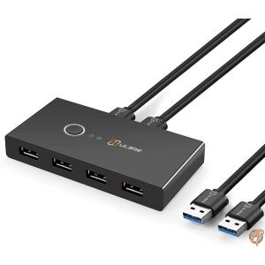 USB 3.0 スイッチセレクター ULBRE Soho KVMスイッチ 4ポート 2つのコンピュータを共有 USBスイッチャー Km 送料無料｜americapro