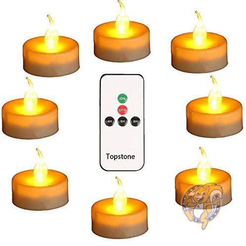 Topstone Led Tealight Candles with Remote and Time...
