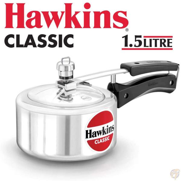 ホーキンス圧力鍋 HAWKINS Classic CL15 1.5リットル 新改良型アルミニウム圧力...