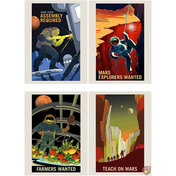 NASAポスターSpace Explorationジョブ広告パックX 8 Posters Art P...