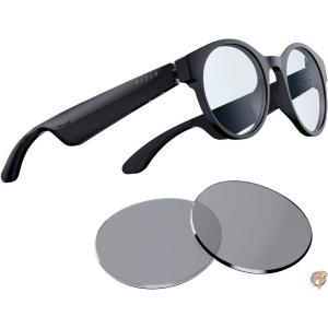 Razer Anzu Smart Glasses Round Frame スマートグラス Size L Bundle with Blue Light Filter and Polarized Lenses [並行輸入品]