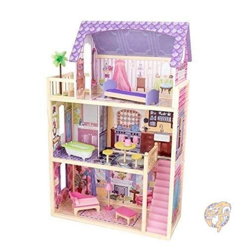 キッドクラフト KidKraft Kayla Dollhouse + 10 Pieces of Fu...