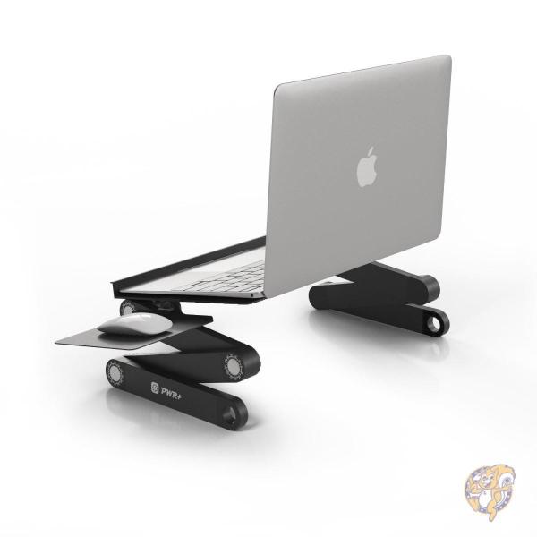 Pwr+ ノートパソコン スタンド 台 MacBook マウスパッド 17インチ 軽量 アルミ製 ブ...