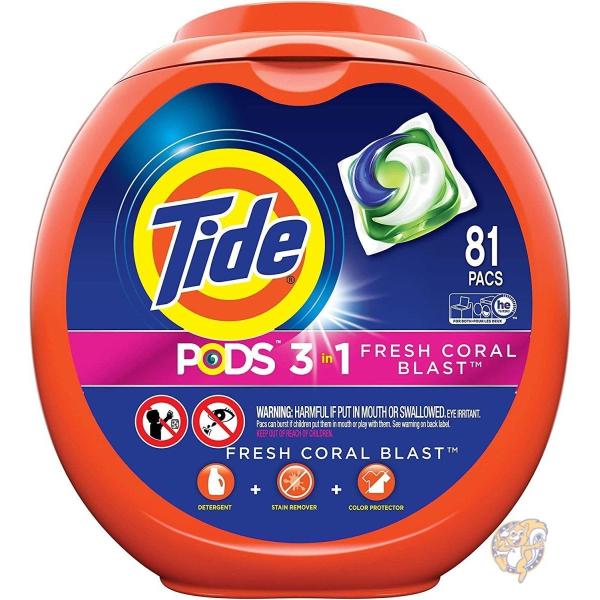 タイド PODS洗濯洗剤 Tide 52881366 フレッシュコーラルブラストの香り ジェルボール...