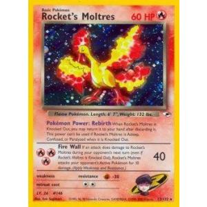 Pokemon Rocket&apos;s Moltres (12) Gym Heroes Holo Poke...