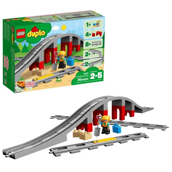 LEGO DUPLO Town Train Bridge and Tracks 10872 Buil...