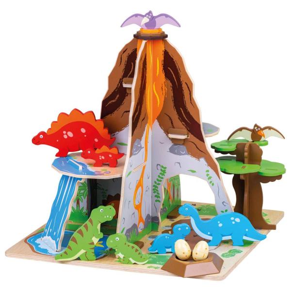 Bigjigs Toys Wooden Dinosaur Island   Complete Pre...