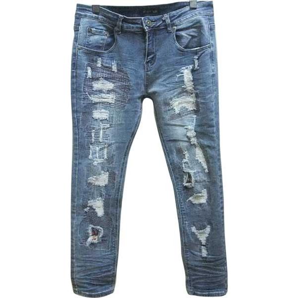 ジーンズ　リペア　クラッシュ クロップド　intheattic 181-1731   L寸