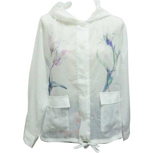 ブラウス iS ScoLar イズスカラー 花柄シアーブルゾン 551235-01)オフホワイト