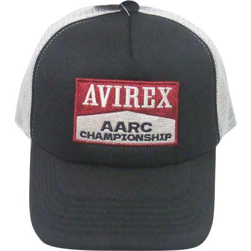 AVIREX アビレックス キャップ CAP ワッペン付き メッシュ 81580800-80)ブラッ...