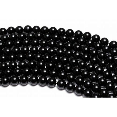 モリオン(黒水晶)ビーズ 【8mm/20cm(半連)/AAA】魔除け 厄払い お守り パワーストーン