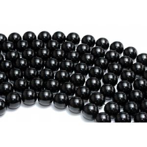 モリオン(黒水晶)ビーズ 【16mm/20cm(半連)/AAA】魔除け 厄払い お守り パワーストー...