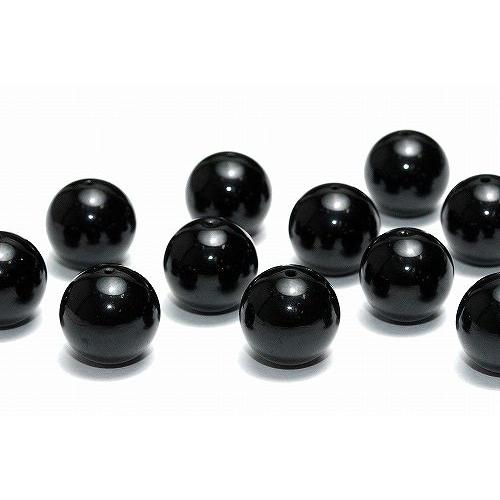 モリオン(黒水晶)ビーズ【AAA】【16mm】 5粒