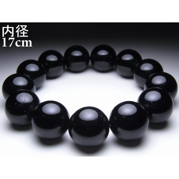 モリオン（黒水晶）ブレスレット【16mm/17cm/AAA】魔除け お守り パワーストーン