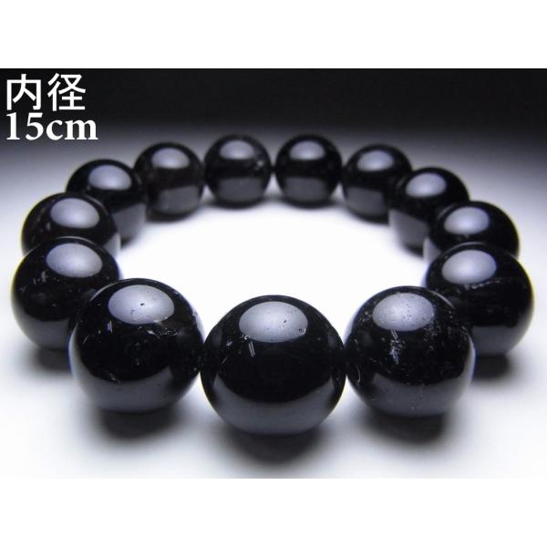 モリオン（黒水晶）ブレスレット【16mm/15cm/AA】魔除け お守り パワーストーン
