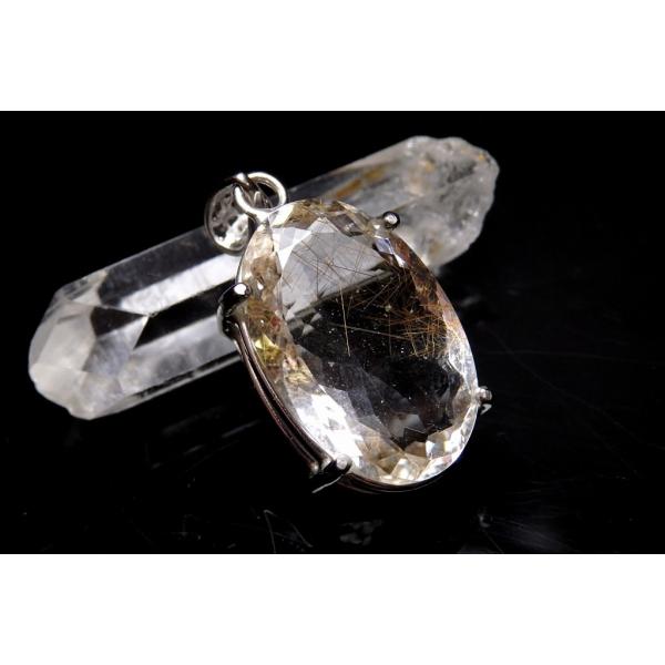 ルチルクォーツ ペンダント ネックレス ヒマラヤ 金針水晶 天然石 パワーストーン