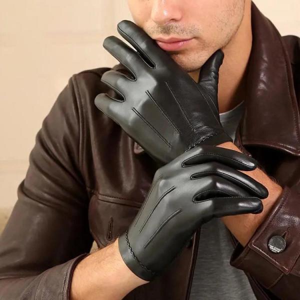 山羊革 スマホ対応可能 本革手袋　メンズ　グローブ　レザーグローブ　レザー手袋　glove　バイク手...