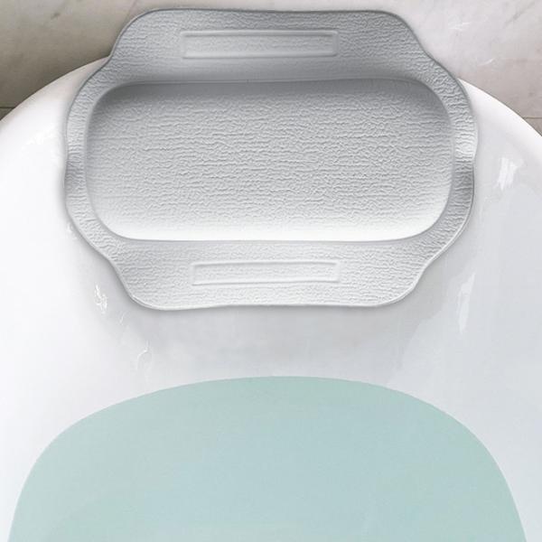ソフトポータブル浴槽バス枕枕ヘッドレスト防水吸盤付き PVC バス枕クッションヘッドネックレスト枕