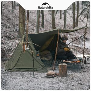 Naturehike ARES アーミーシングルテント TC コットンリッジテント アウトドア キャンプ ハイキング サバイバル シェルター グランピ