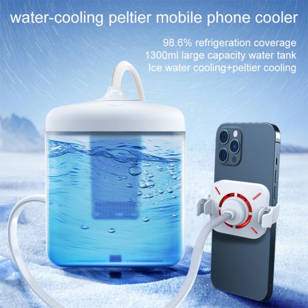 2つの水冷却携帯電話ラジエーター、ゲーム、ライブブロードキャスト用のサイレント磁気吸引、iPhone...