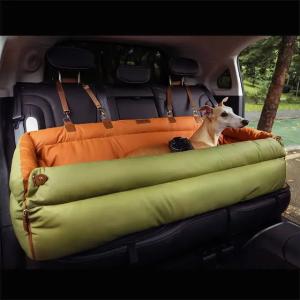 ペットのお出かけ旋盤高級フェイクレザー犬カーシート/猫カーベッド/ブースターベッドペットブースターカーシート犬猫トラベルシート