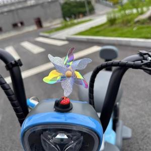 クリエイティブかわいいミニ風車装飾電気自動車オ...の詳細画像2