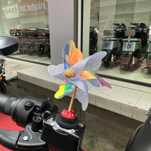 クリエイティブかわいいミニ風車装飾電気自動車オ...の詳細画像4