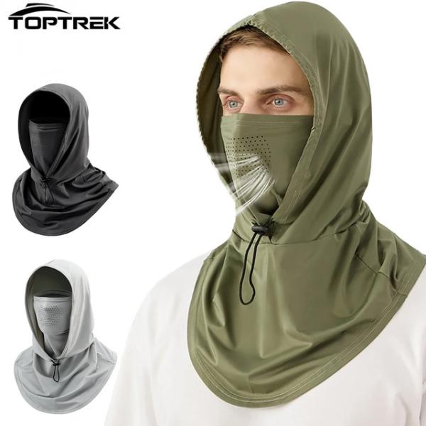 屋外フルフェイス太陽の帽子カバーサイクリング釣り太陽キャップマスク夏通気性帽子抗 uv 日焼け止め保...