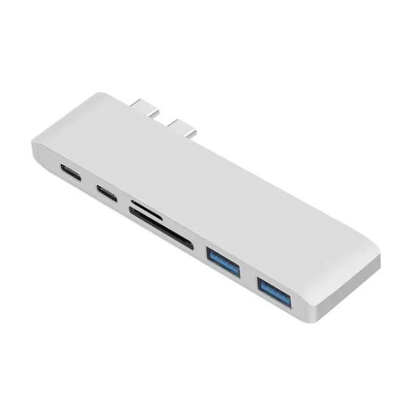USB Cハブ 6in1 ドッキングステーションアダプター MacBook Pro/Air 2016...
