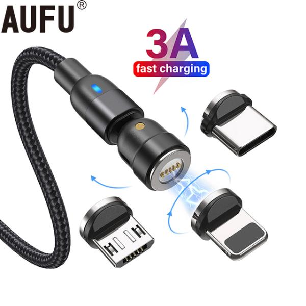 AUFU 2m 3m Magnetic Cable USB Type C For Huawei P2...