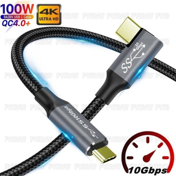 USB 3.2 Gen2 10Gbps Thunderbolt Elbow Cable USB C ...