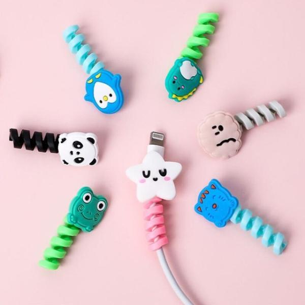 4pcs/setCute Bite Cartoon Animal Cable Protector C...