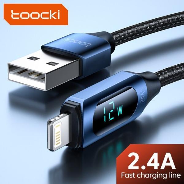 Toocki LED Display USB Cable For iPhone 14 13 12 1...