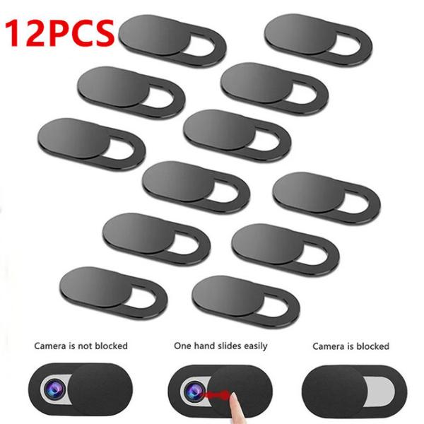 3-12PCS WebCam Cover Shutter Magnet Slider Plastic...