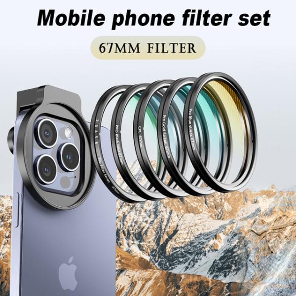 Upgraded 67MM ND CPL Metal Filter Adapter Phone Le...