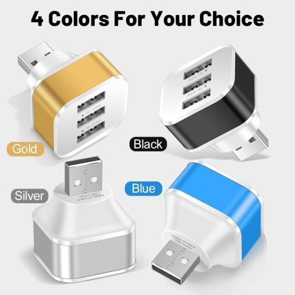 3 Port USB Slots Adaptor USB 3 in 1 2.0 Multple US...