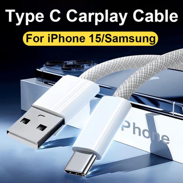 USB to Type C Carplay Cable For IPhone 15 Pro Max ...