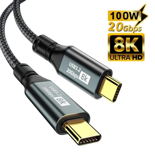 PD100W USB 3.2 20Gbps ThunderBolt 3 Type C to Type...