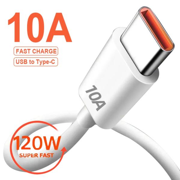 USB Type-C Cable 10A Fast Charging Wire Mobile Pho...