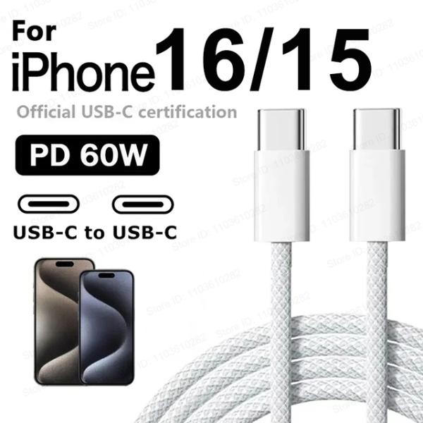 Original 60W PD USB-C to USB C Fast Charger Cable ...