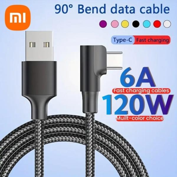 Xiaomi 120w USB Type C Super Charging Cable L Shap...