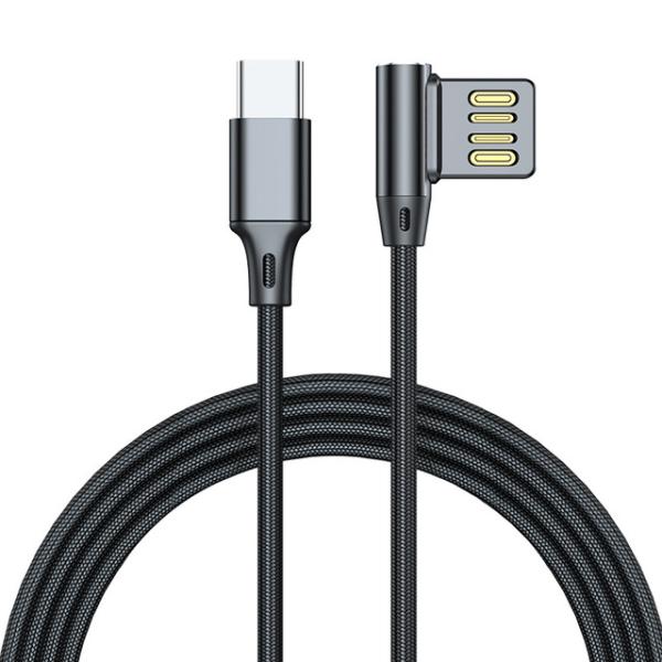 5A 90 Degree USB Cable Type-C Nylon Braided Cable ...