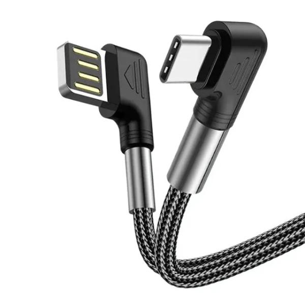 3A USB C Cable Double Elbow 90 Degree USB Type C C...