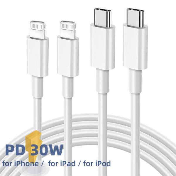 For Apple iPhone Fast Charger Cable PD 30W Type C ...