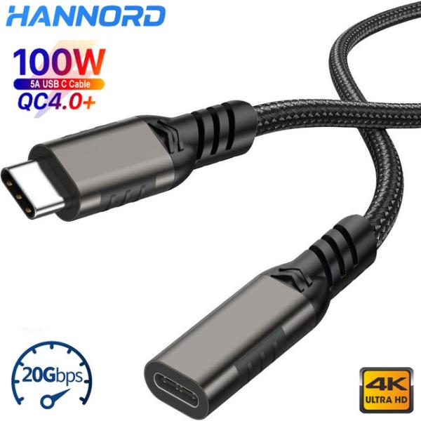 Hannord USB3.2 Extension Cable Type C Male to Fema...