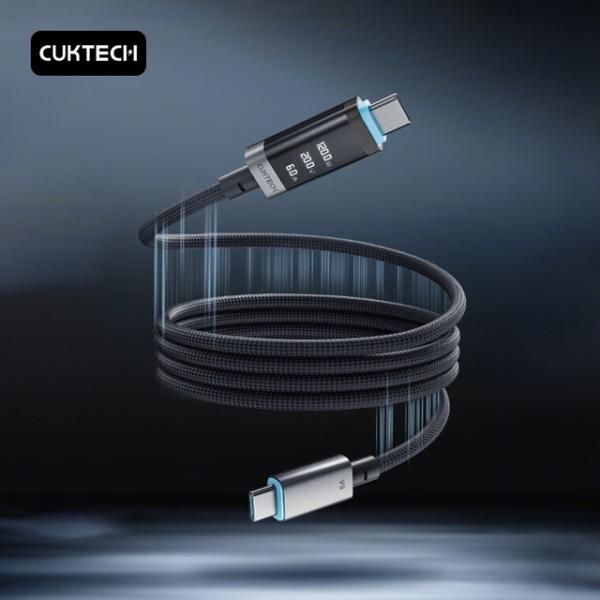 CUKTECH No.6 USB C Cable with Digital Display 240W...