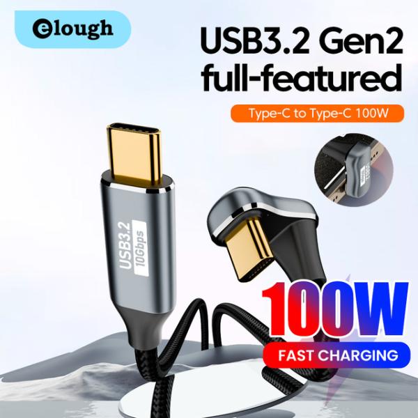 100W U-Shaped 180 Degree Elbow Type C To Type C Mo...
