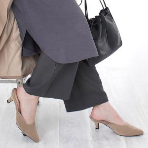 返品交換不可　スクエアカット ミュール サンダル レディース