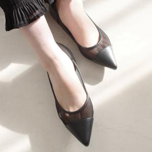パンプス 走れるパンプス レディース 黒 フラ...の詳細画像2