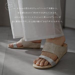 サンダル レディース ダブルストラップミュール...の詳細画像3